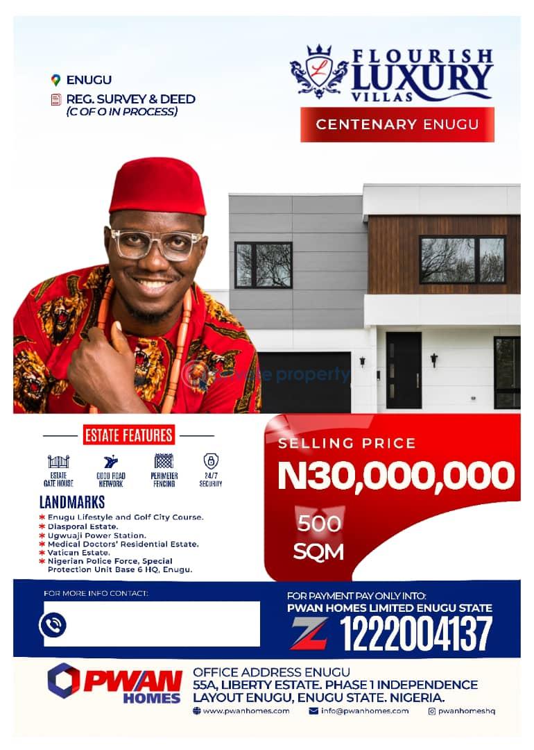 Residential Land For Sale Flourish Luxury Villa Centenary Enugu Enugu Suburb Enugu Area 
