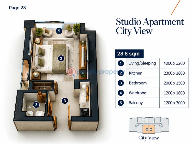 1 bedroom Studio Apartment For Sale Landmark Towers, Lagos To Calabar Costal Road, Landmark Beach. Oniru Victoria Island Lagos - 3