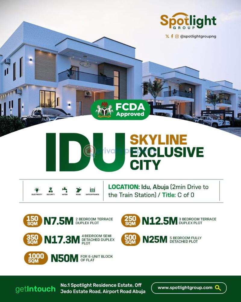 4 bedroom Mixed use Land For Sale Idu Industrial/ By The Rail Way Station Idu Industrial Abuja Phase 3  - 1