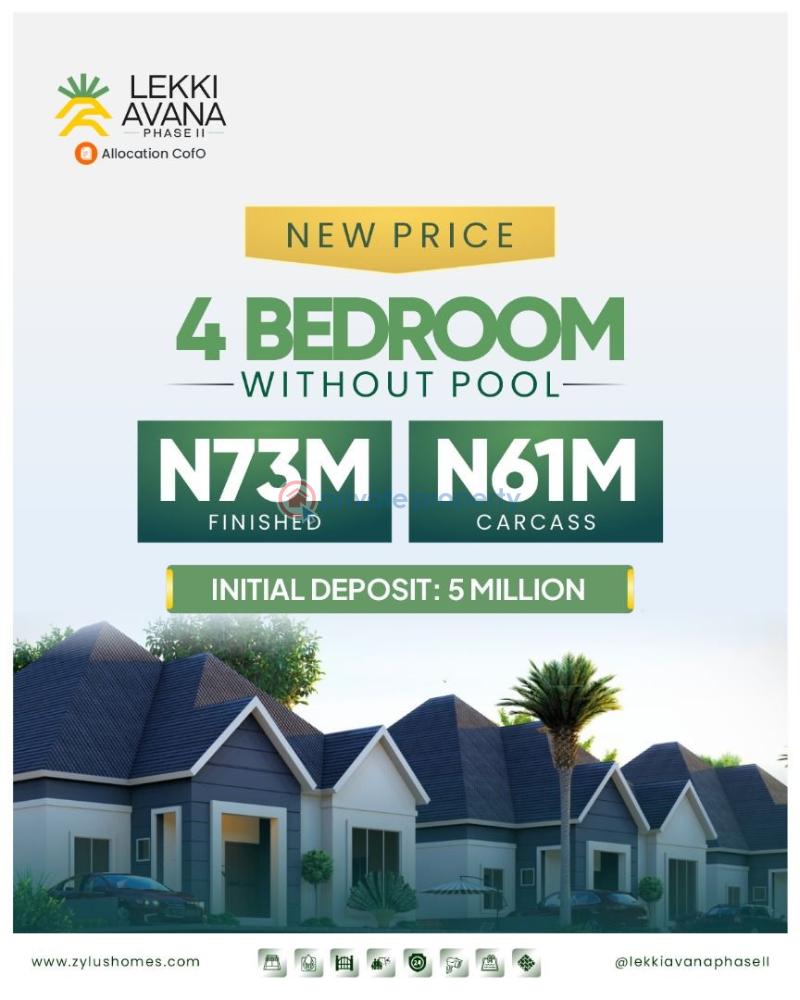 4 bedroom Detached Bungalow For Sale Ibeju-Lekki Lagos - 0