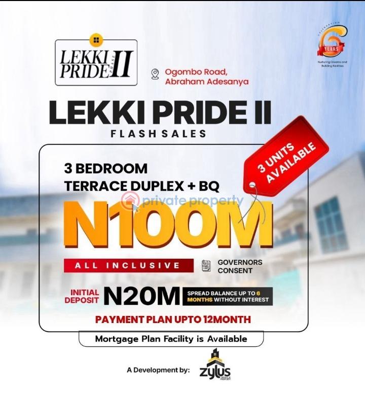 3 bedroom Semi detached Duplex For Sale Ogombo Road By Abraham Adesanya Roundabout, Lekki Epe Expressway. Along Lekki Expressway Lagos - 2