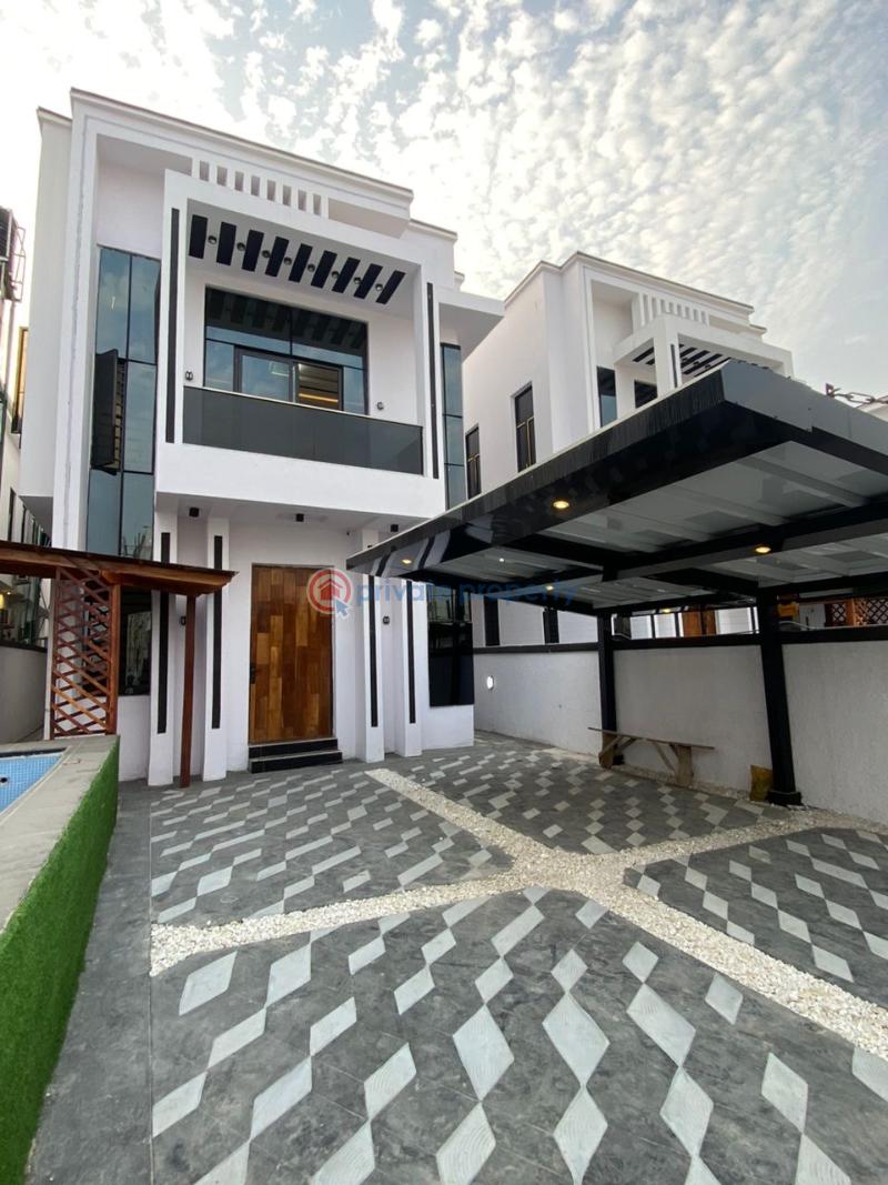 Lekki luxurious duplex with swimming pool*  🔑🔑 5bedrooms fully-detached duplex with bq for sale!! - 1 5 bedroom Detached Duplex For Sale 2nd Toll Gate Lekki Lagos - 1