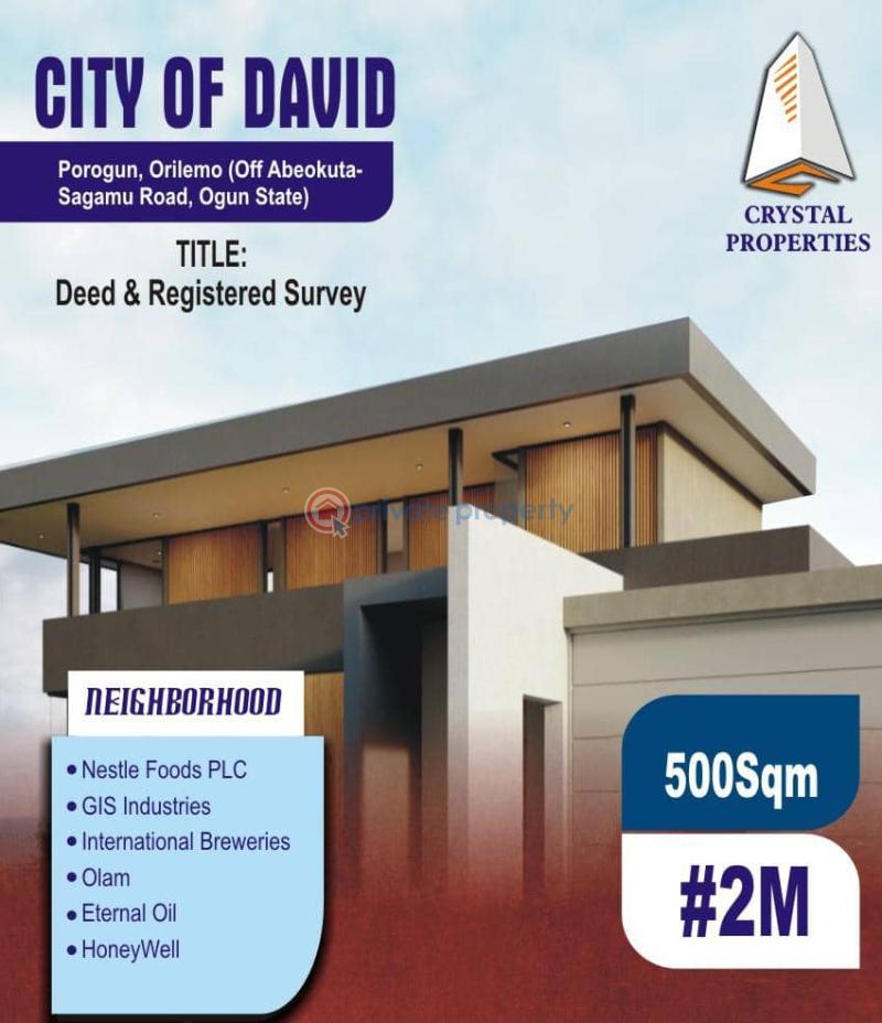 Land For Sale City David Estate Porogun Lagos/ibadan Interchange Sagamu
