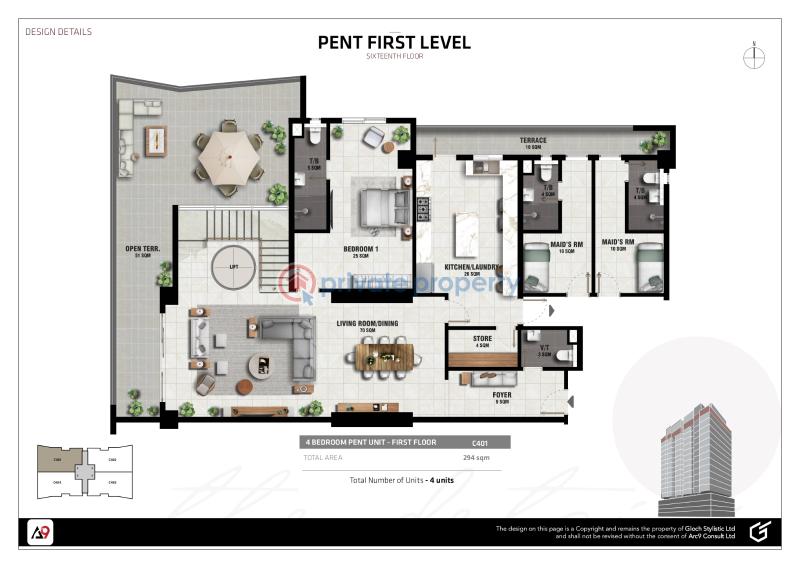 Live above it all: luxurious  4 bedroom penthouse on 3 levels - 753 sqm - 6 4 bedroom Penthouse For Sale Banana Island Estate Banana Island Ikoyi Lagos - 6