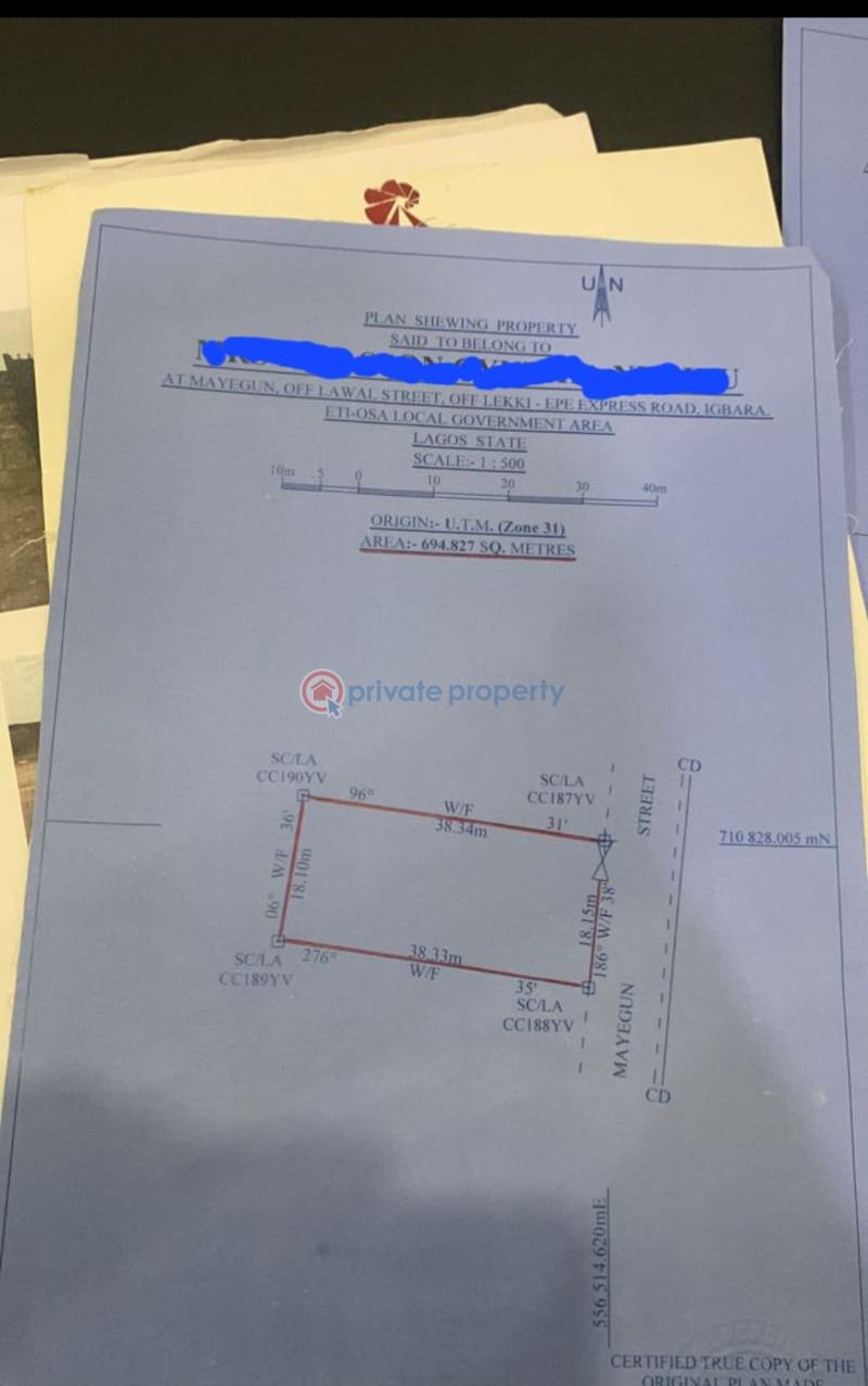 Land For Sale Ologolo Lekki Lagos