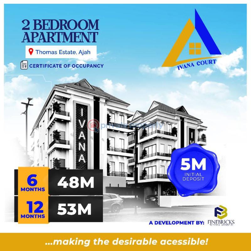 2 bedroom Terrace For Sale Notable Landmarks* Thomas Estate Hfp Shopping Complex Bowine International School Doreen Specialist Hospital Lagos Business School Sky Mall Beach & Resorts Thomas Estate Ajah Lagos - 0