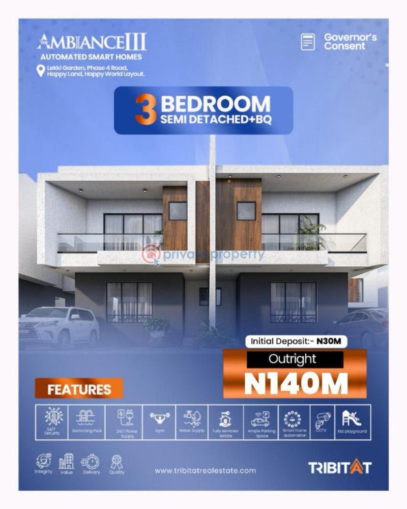 3 bedroom Semi detached Duplex For Sale Ambiance 3, Behind Lagos Business School, Sangotedo Ajah Lagos - 4