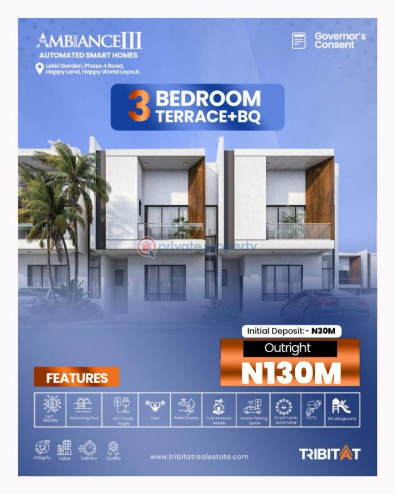 3 bedroom Terraced Duplex For Sale Ambiance 3, Behind Lagos Business School, Sangotedo Ajah Lagos - 5