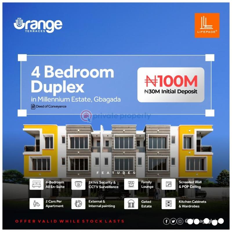 4 bedroom Duplex For Sale Gbagada General Hospital – Third Mainland Bridge – Millennium Estate, Gbagada Gbagada Lagos - 0