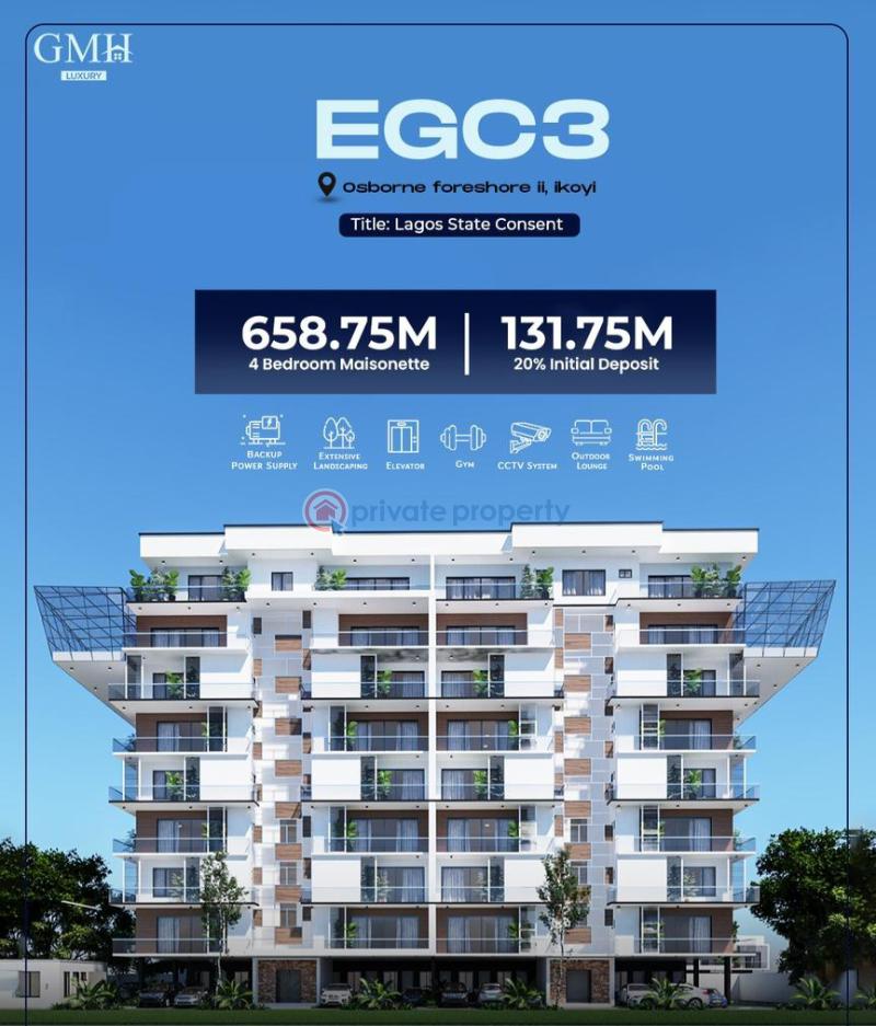 4 bedroom Terraced Duplex For Sale Osborne Foreshore 2 Estate Osborne Foreshore Estate Ikoyi Lagos