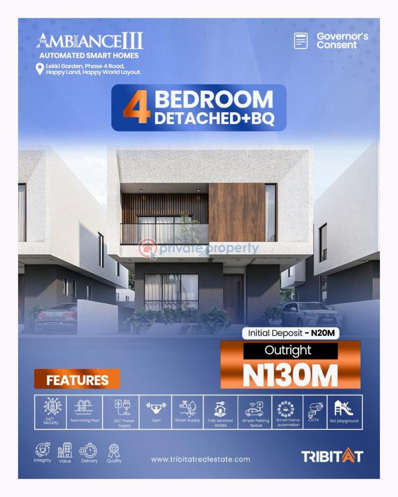 4 bedroom Detached Duplex For Sale Ambiance 3, Behind Lagos Business School, Sangotedo Ajah Lagos - 4