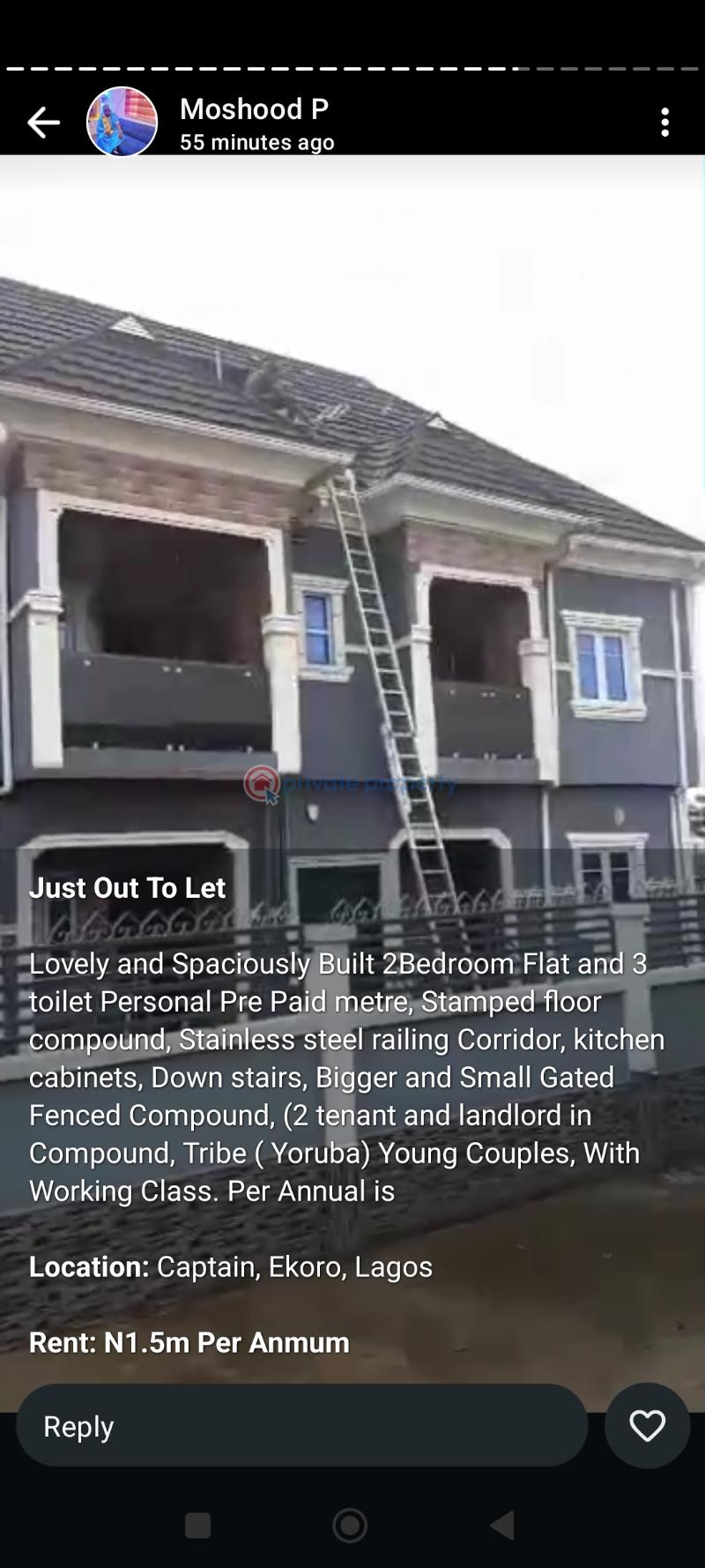 2 bedroom Block Of Flats For Rent Captain, Ekoro Abule Egba Lagos - 1