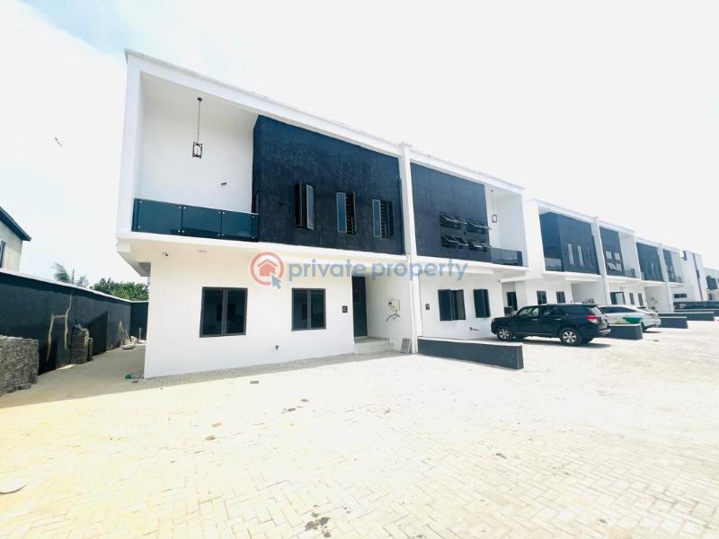 Lovely built 4 bedroom semi detached duplex with private swimming pool, solar installation - 4 4 bedroom Terraced Duplex For Sale Abraham Adesanya Ajah Lagos - 4