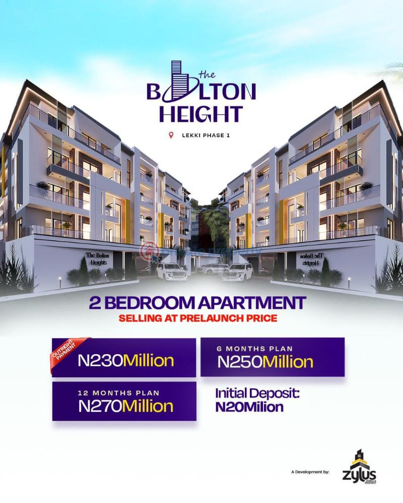 Luxurious 2-bedroom apartment - 1 2 bedroom Block Of Flats For Sale Bolton Heights Lekki Phase 1 Lagos - 1