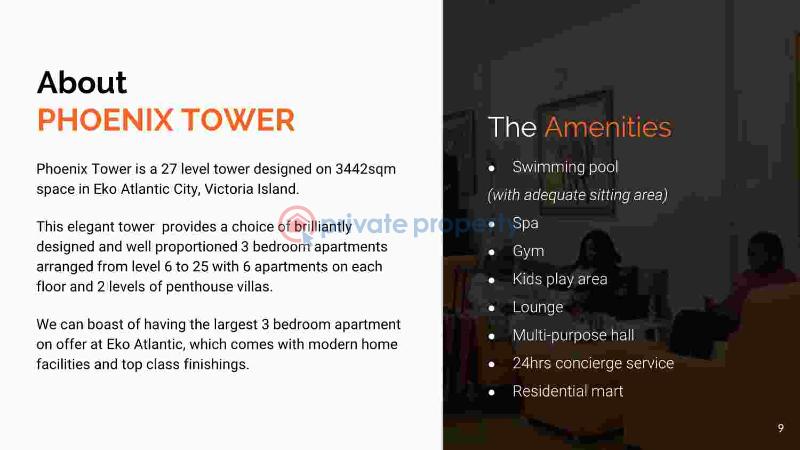 Luxurious 3 bedroom apartment in eko atlantic city -215 sqm - 36 months payment plan - 9 3 bedroom Flat & Apartment For Sale Phoenix Tower, Eko Atlantic City* Victoria Island Lagos - 9