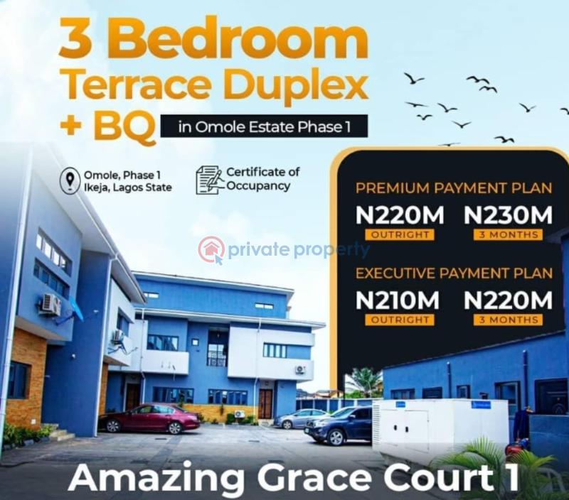 3 bedroom Terrace For Sale Omole Phase 1 Amazing Grace Court 1 Ikeja  Lagos