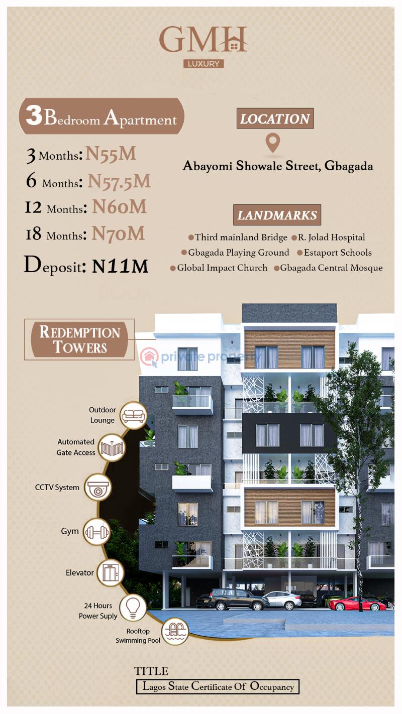 3 bedroom Block Of Flats For Sale Redemption Towers, Gbagada Gbagada
