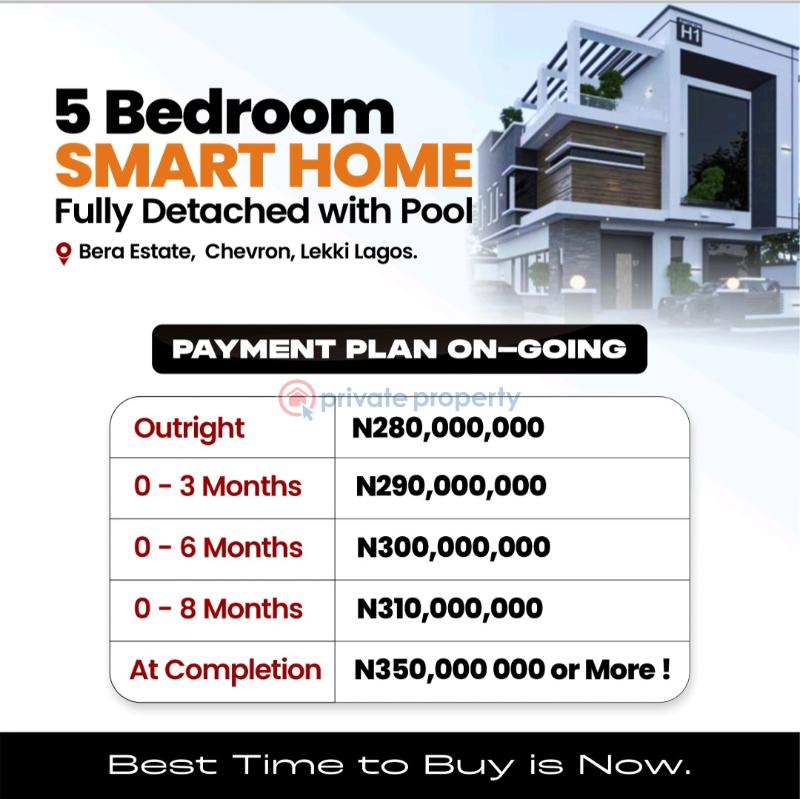 5 bedroom Detached Duplex For Sale Bera Estate, Chevron Drive, Chevron Drive Lekki Lagos - 1
