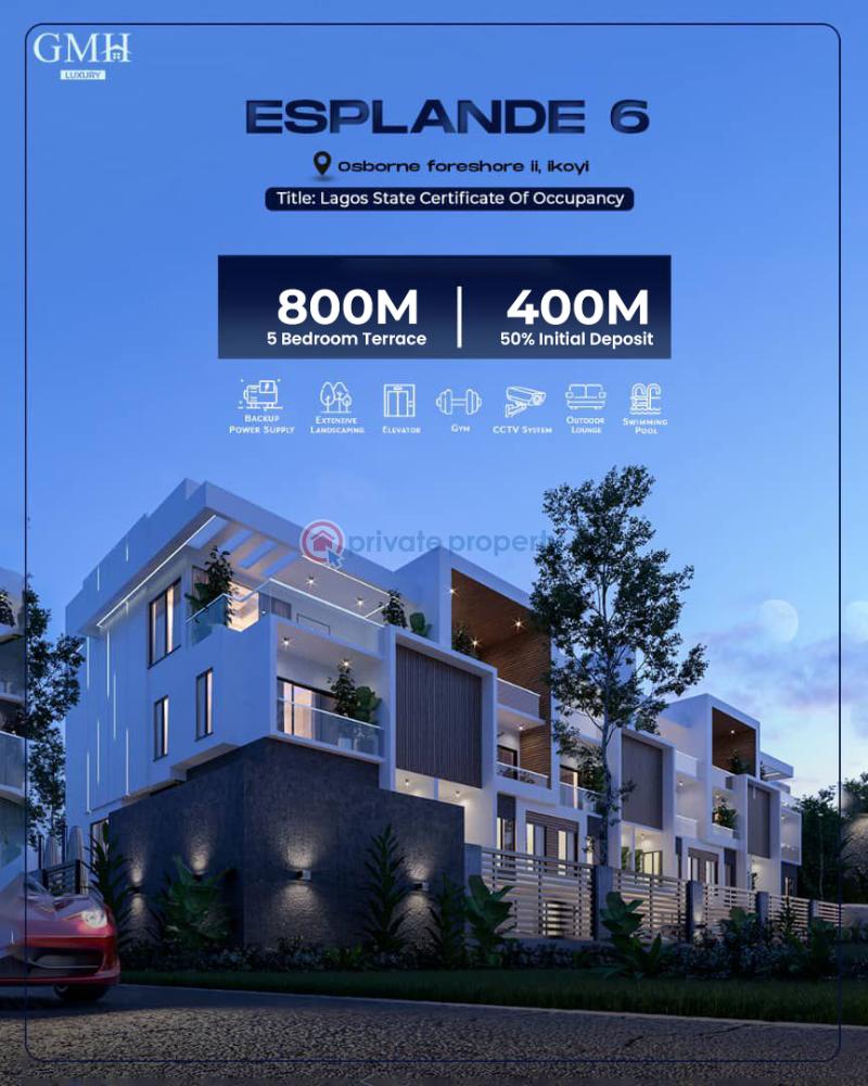 5 bedroom Terraced Duplex For Sale Esplanade 6, Osborne Phase 2 Osborne Foreshore Estate Ikoyi Lagos