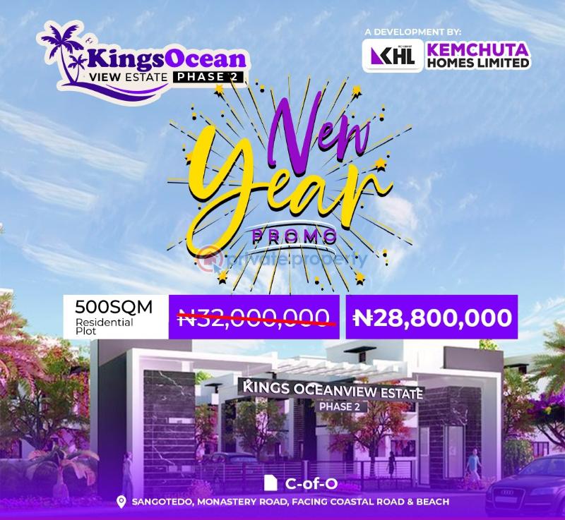 Mixed use Land For Sale Kings Oceanview Estate Phase 2 Facing Coastal Road And Beach Monastery Road Sangotedo Lagos - 2