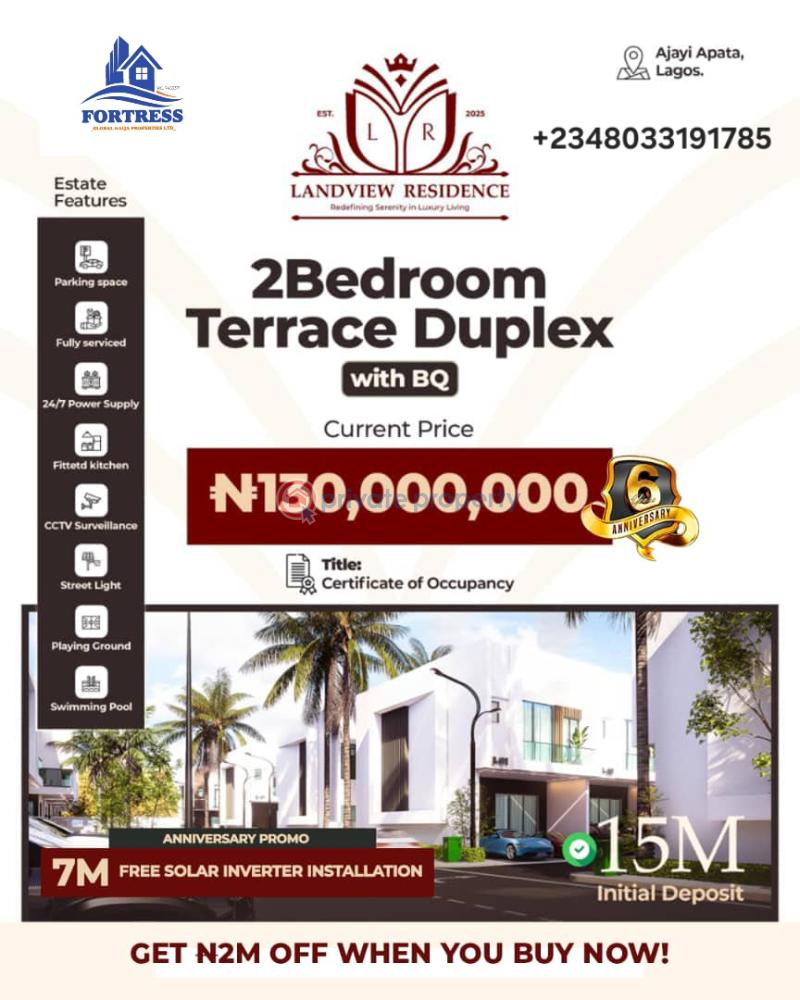 2 bedroom Terraced Duplex For Sale Lekki, Sangotedo Sangotedo Ajah Lagos