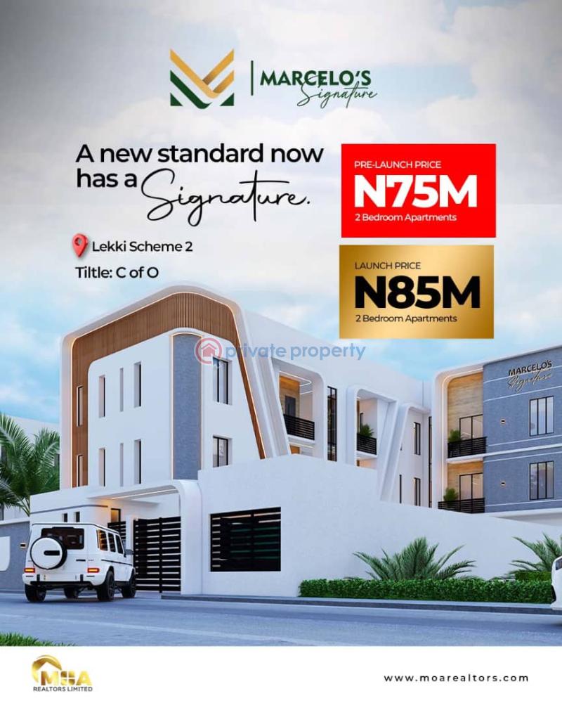 2 bedroom Block Of Flats For Sale Mercelo Signatures Apartments Lekki Scheme 2 Lekki Scheme 2 Ajah Lagos - 1