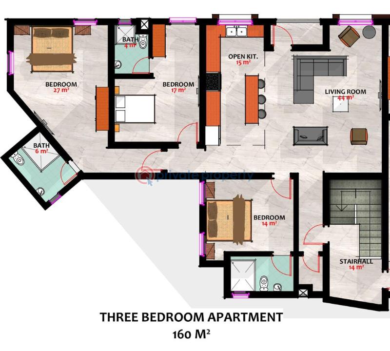 2 bedroom Block Of Flats For Sale Guzape Abuja Phase 1  - 1