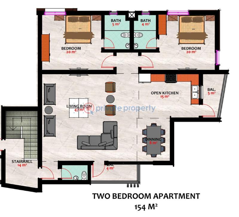 2 bedroom Block Of Flats For Sale Guzape Abuja Phase 1  - 4
