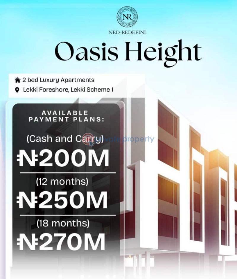 2 bedroom Block Of Flats For Sale Lekki 1 Oasis Heights Lekki Phase 1 Lagos