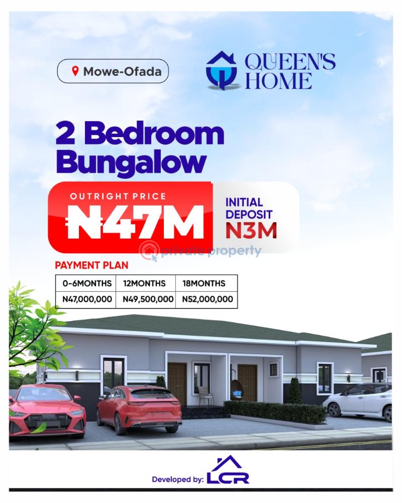 2 bedroom Bungalow For Sale Queens Homes, Mowe/ofada Mowe Ogun area  - 0