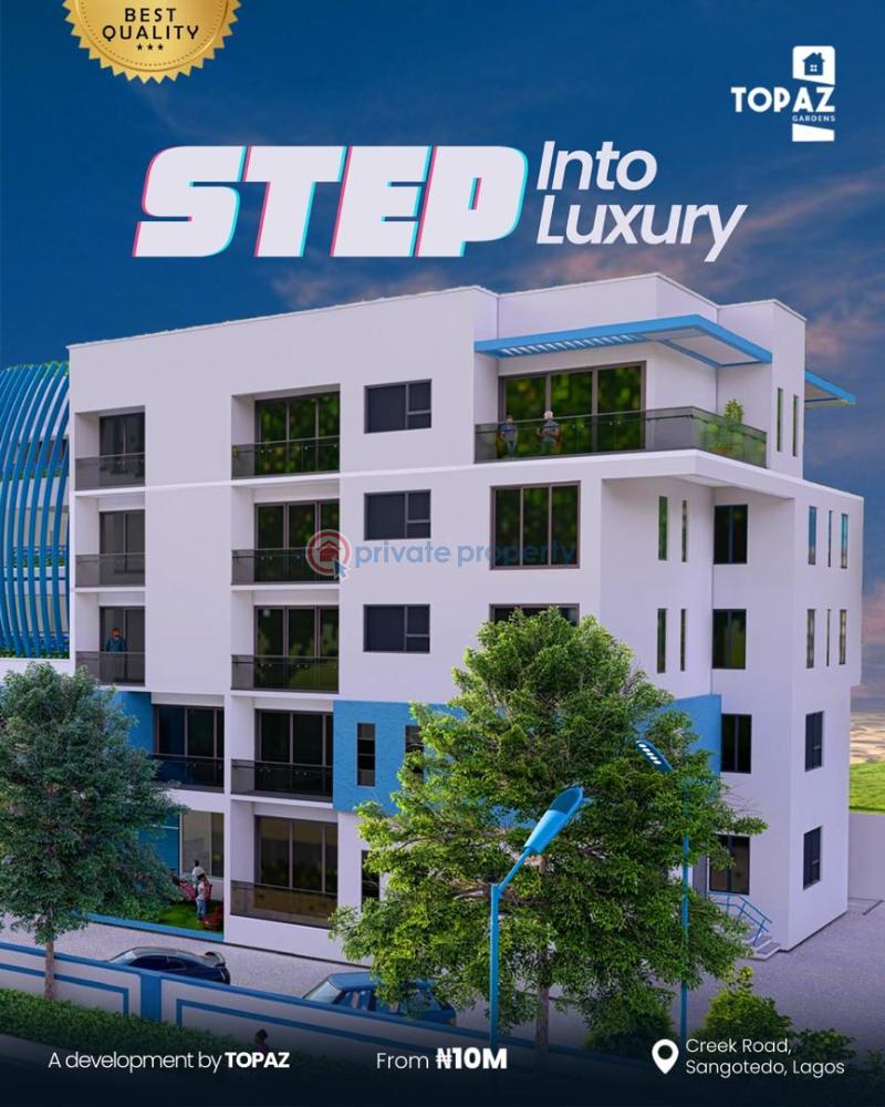 2 bedroom Block Of Flats For Sale Topaz Gardens Omu Creek Road Sangotedo Close To Shoprite Sangotedo Ajah Lagos - 1
