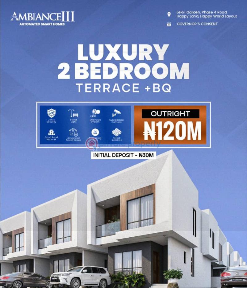 2 bedroom Terraced Bungalow For Sale Lekki Gardens Estate Ajah Lagos