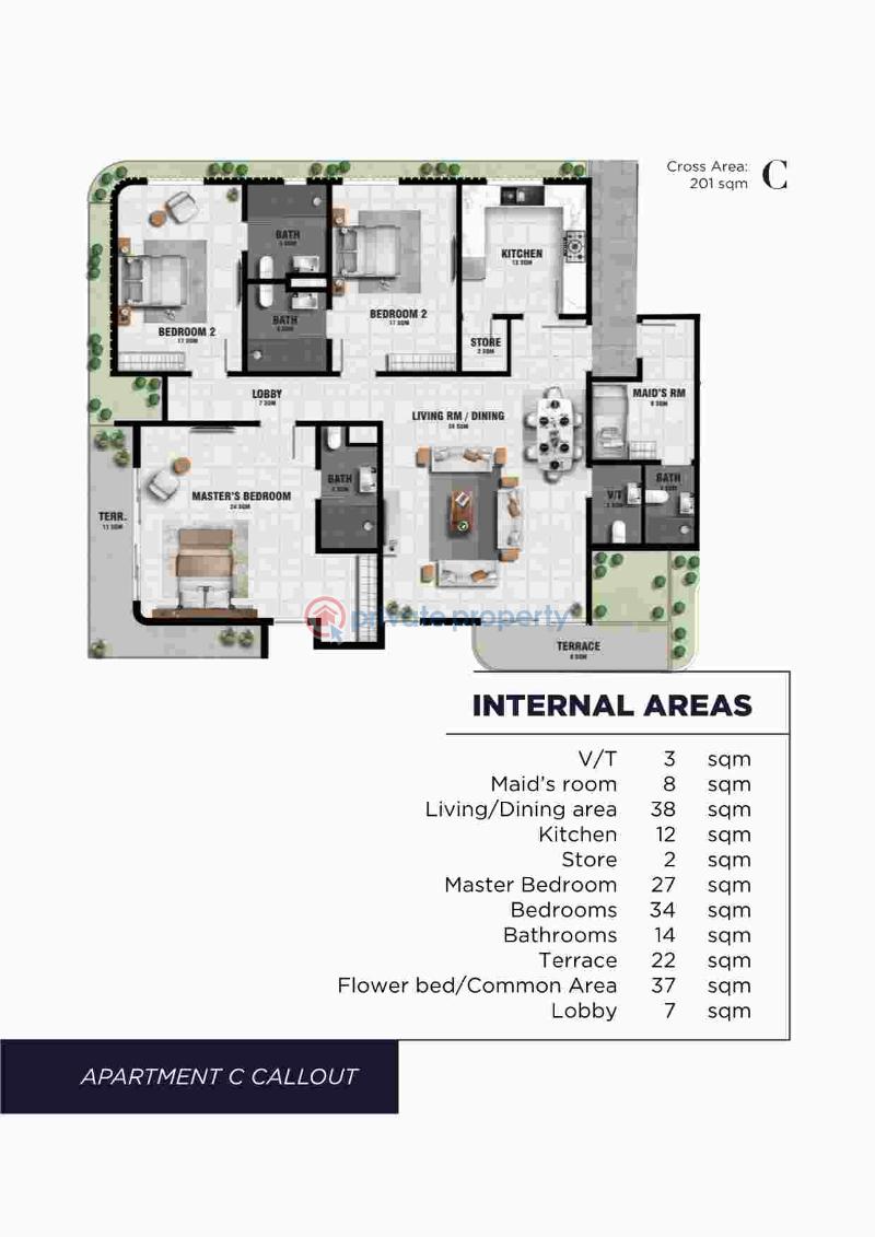 Luxury 3 bedroom apartment in eko atlantic city  - 185 sqm - 24 months payment plan - 5 3 bedroom Flat & Apartment For Sale The Hives Tower, Eko Atlantic City* Victoria Island Lagos - 5