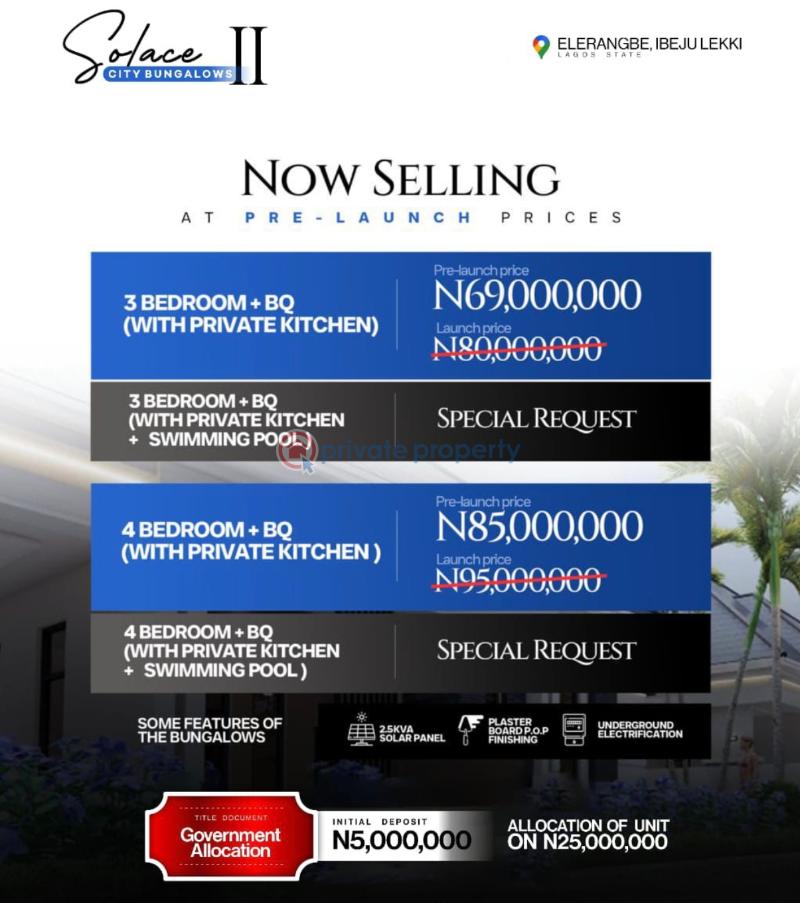 3 bedroom Detached Bungalow For Sale Solace Bungalows Off Lekki Epe Express Ibeju-Lekki Lagos - 3