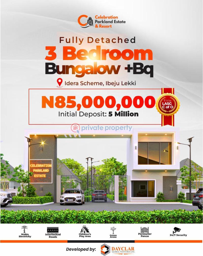 3 bedroom Detached Bungalow For Sale Celebration Parkland Estate & Resort, Idera Scheme, Ibeju Lekki Very Close To Eleko Junction Eleko Ibeju-Lekki Lagos - 2