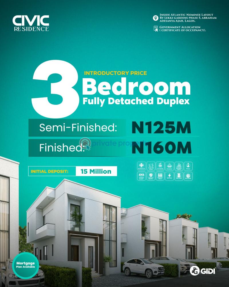 3 bedroom Duplex For Sale Inside Atlantic Nominee Layout, Abraham Adesanya, By Lekki Abraham Adesanya Ajah Lagos - 0
