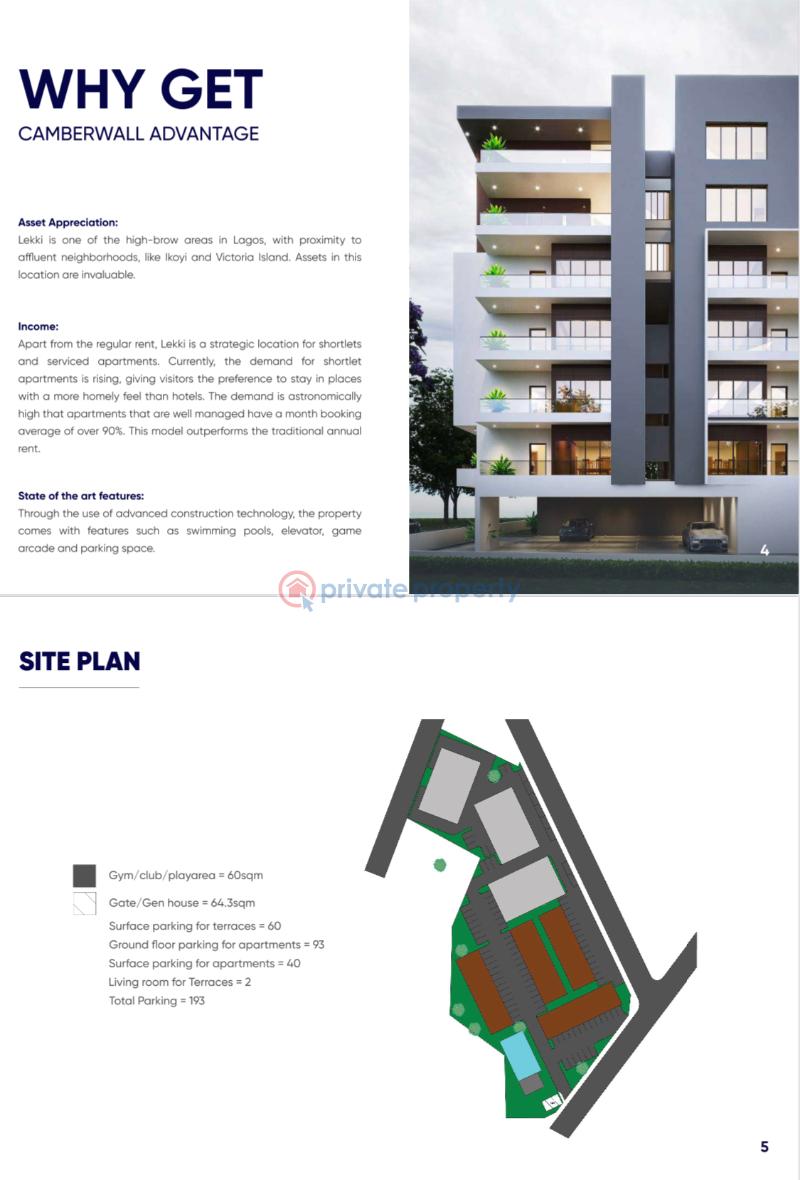 3 bedroom Duplex For Sale The Camberwall Advantage 5 Is Situated In The Unique And Serene Area Of Lekki Phase 1, Off Freedom Way, Behind This Present House Off The Lekki Epe Expressway Lekki Phase 1 Lagos - 2