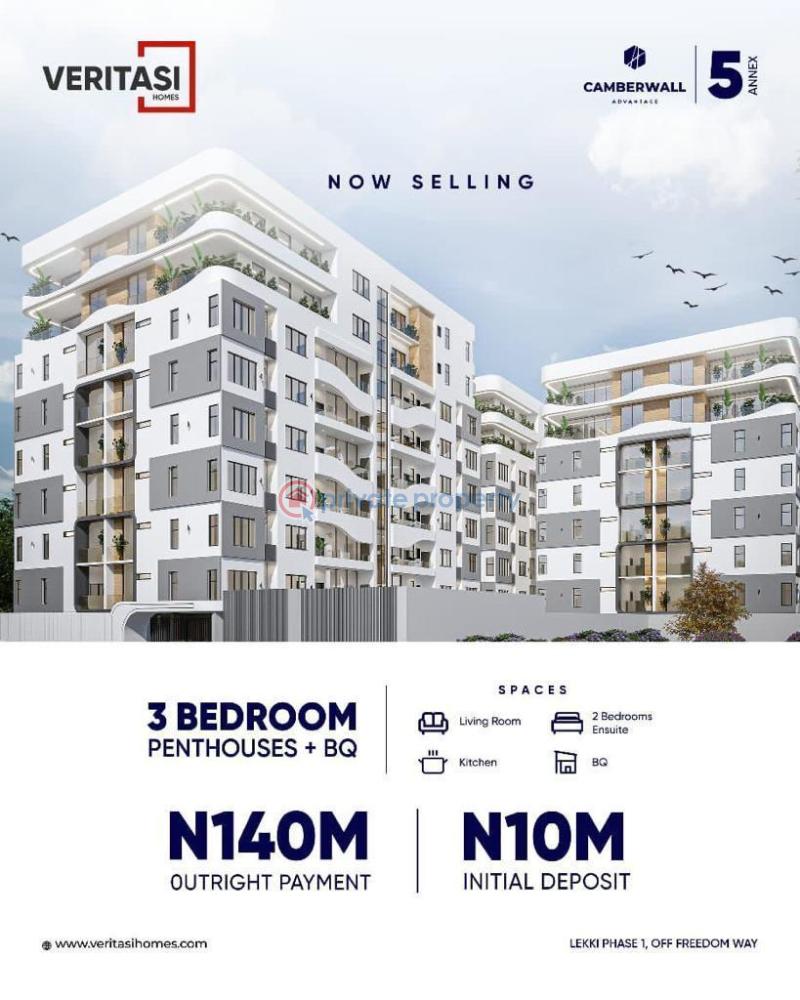 3 bedroom Duplex For Sale The Camberwall Advantage 5 Is Situated In The Unique And Serene Area Of Lekki Phase 1, Off Freedom Way, Behind This Present House Off The Lekki Epe Expressway Lekki Phase 1 Lagos - 1