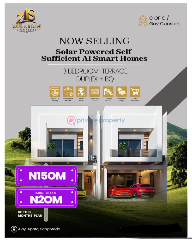 3 bedroom Duplex For Sale Signature Residences, Ajayi Akpata Sangotedo Ajah Lagos