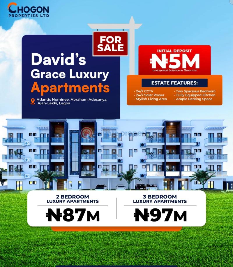 3 bedroom Block Of Flats For Sale Davids Grace Court, Atlantic Nominee Layout,lekki Abraham Adesanya Ajah Lagos - 1