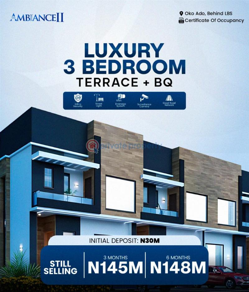 3 bedroom Terrace For Sale Sangotedo Lagos - 0