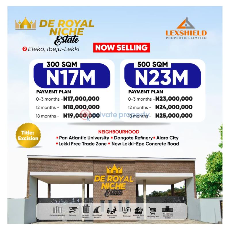 Residential Land For Sale De Royal Niche Estate 2 Minutes Drive From Eleko Junction Close To Amen Estate Eleko Ibeju-Lekki Lagos - 2