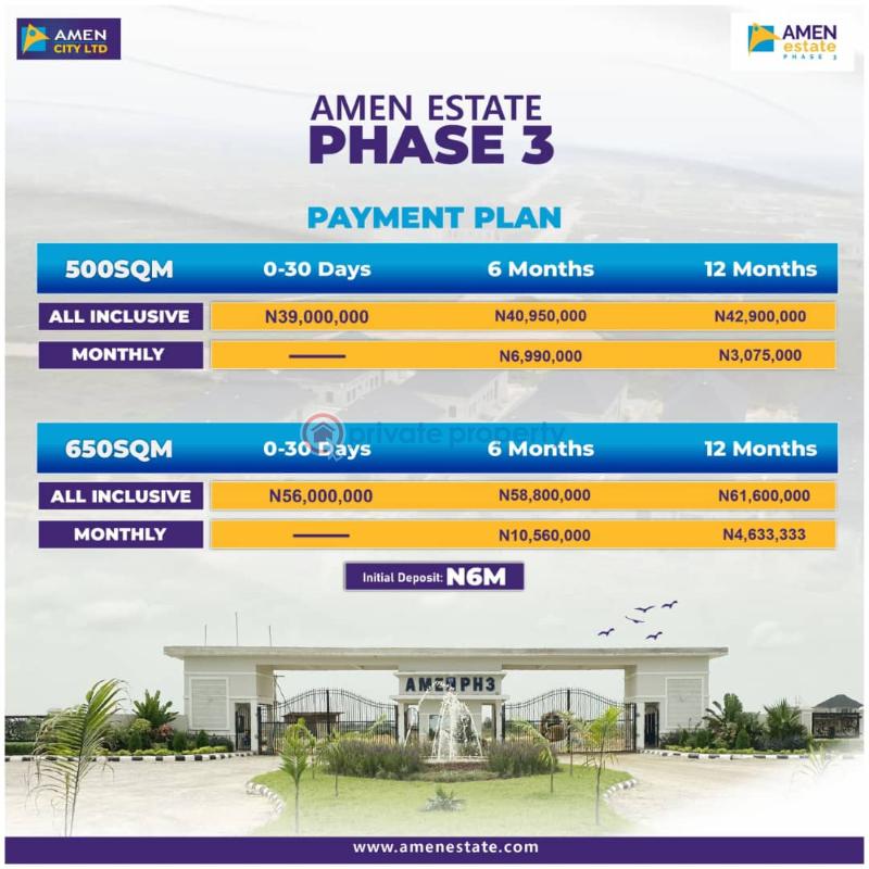 Residential Land For Sale Amen Estate Phase 3 Five Minutes Drive From Pan Atlantic University Ibeju-Lekki Lagos - 5