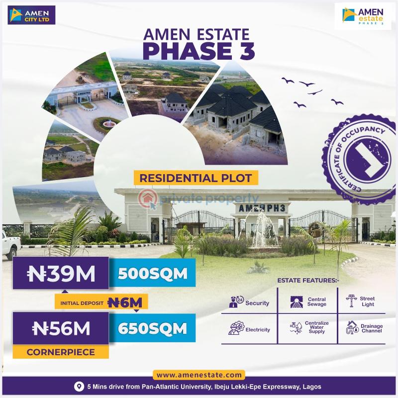 Residential Land For Sale Amen Estate Phase 3 Five Minutes Drive From Pan Atlantic University Ibeju-Lekki Lagos - 4