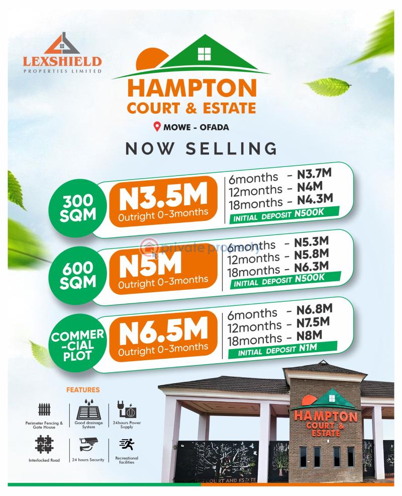 Residential Land For Sale Hampton Court And Estate Ofada Close To Int'l Brewery And Nestle Foods Mowe Ogun area  - 7