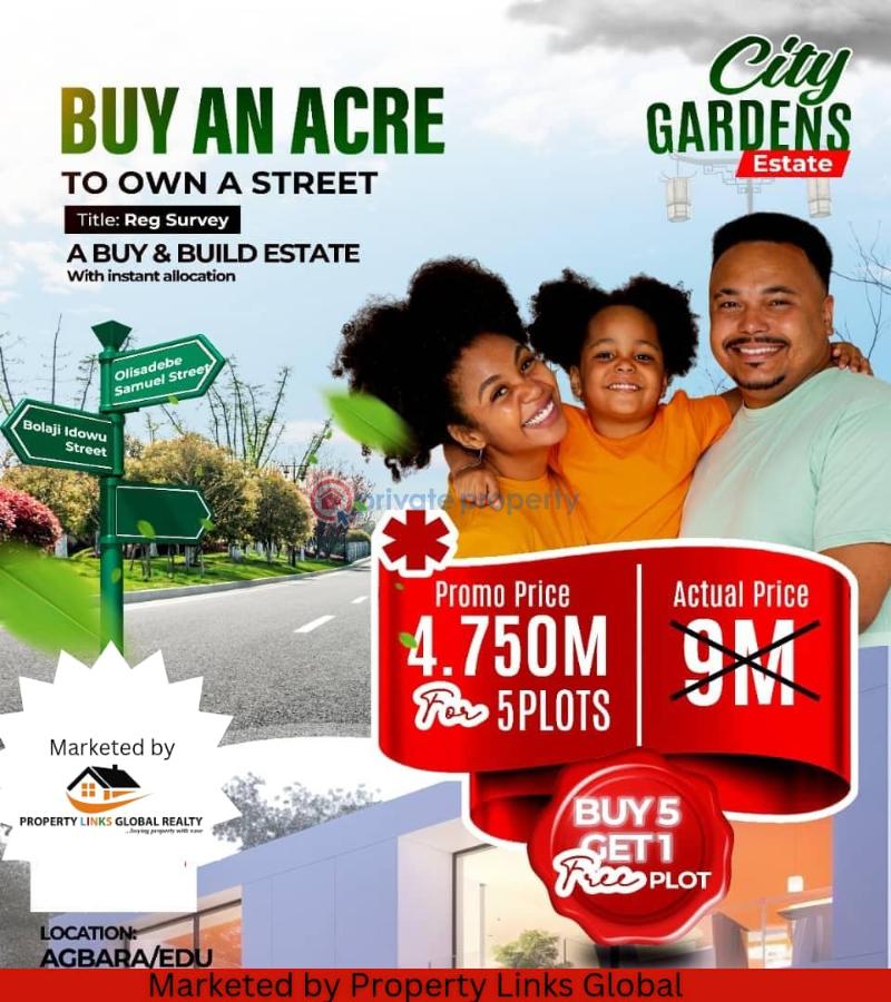 Residential Land For Sale City Garden Estate Edu Close To Agbara Seaport Agbara (Ogun) Ogun area 