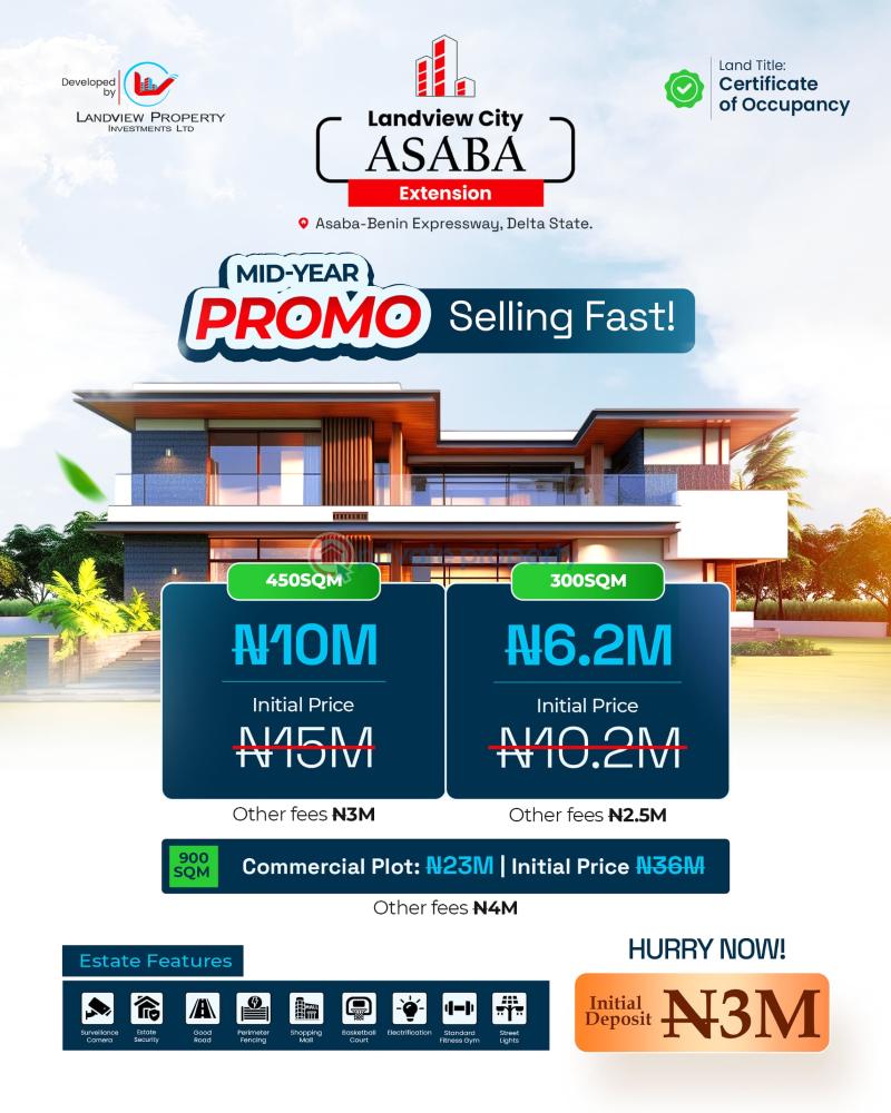 Residential Land For Sale Landview City Extension Asaba Benin Expressway Close To Asaba Int'l Airport Asaba Delta