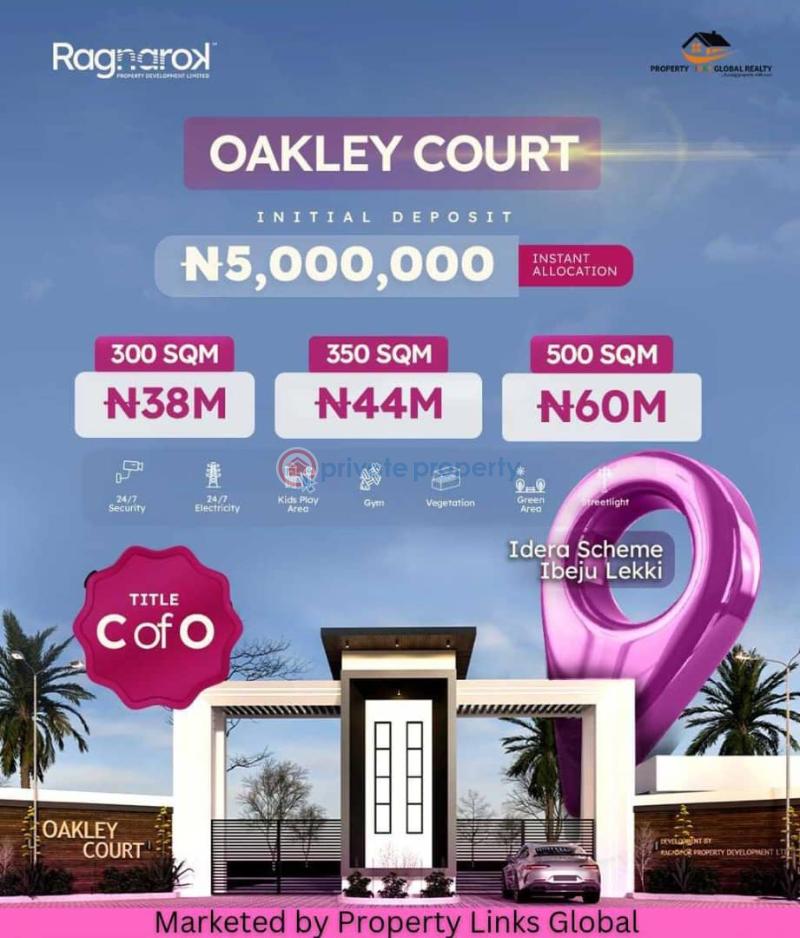 Residential Land For Sale Oakley Court Estate Eleko Close To Pan Atlantic University & Eleganza Industries Eleko Ibeju-Lekki Lagos - 4