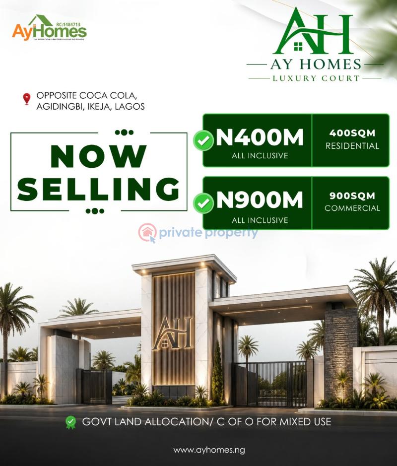 Commercial Land For Sale Ayhomes Luxury Court Opposite Coca Cola Agidingbi Ikeja Agidingbi Ikeja Lagos