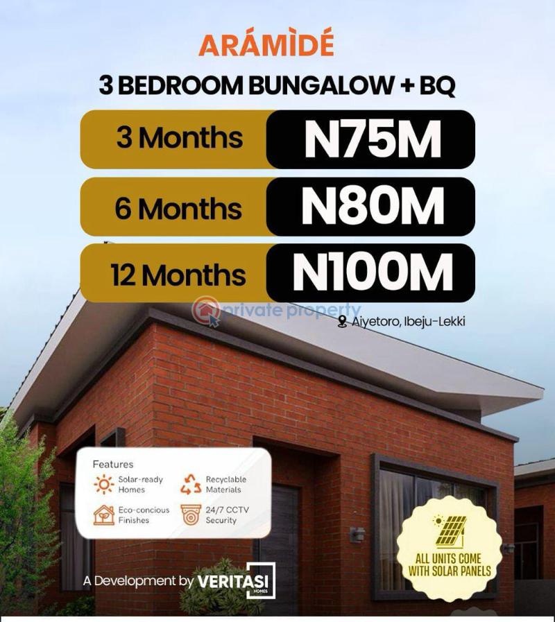 3 bedroom Bungalow For Sale Aramide Bungalow , Aiyetoro, Ibeju Lekki, Right Along The Lekki–epe Eleran Igbe Ibeju-Lekki Lagos - 0